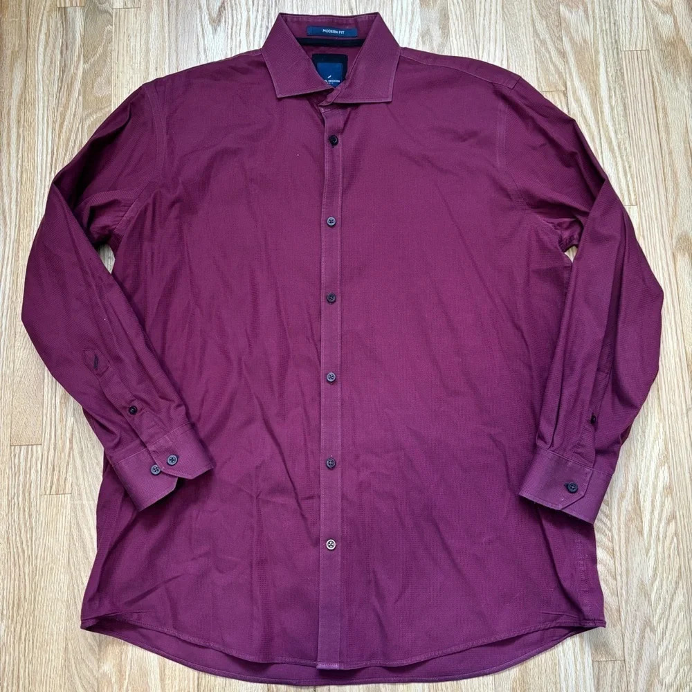 Daniel Hechter Paris | Modern Fit Non Iron Button Up Long  Sleeve Shirt